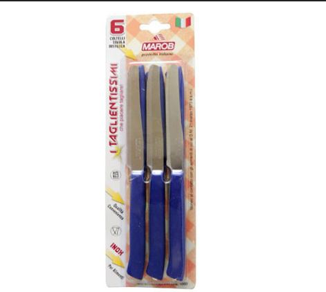 SET NOŽEVA 6/1 NAZUBLJENI 11 CM PVC DRŠKA
