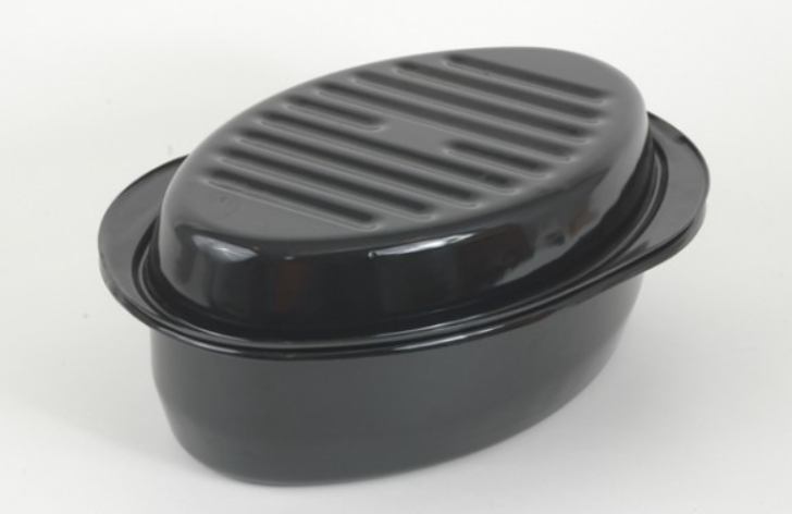 Emajlirani ovalni pekač 50 cm + poklopac posuda 40 cm