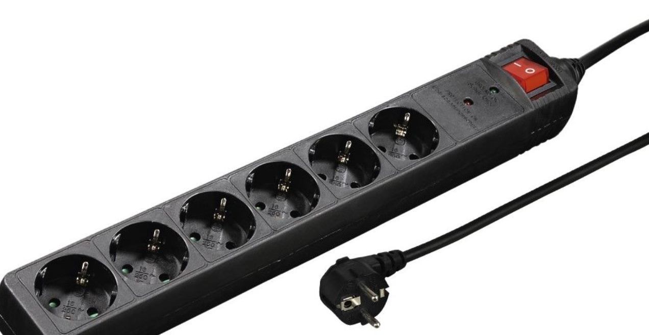 PRODUŽNI KABEL 6 UTIČNICA S PRE. ZAŠTITOM 1,4m 