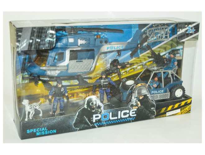 POLICIJA SET - HELIKOPTER , AUTO I POLICAJCI 