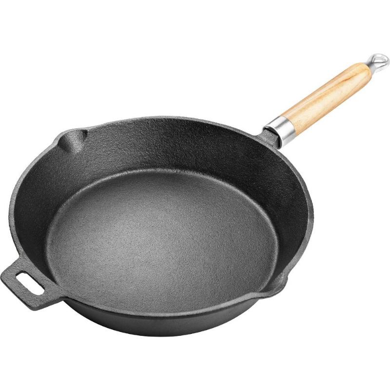 Tava od lijevanog željeza 25,2 cm – Lamart Iron, drvena ručka