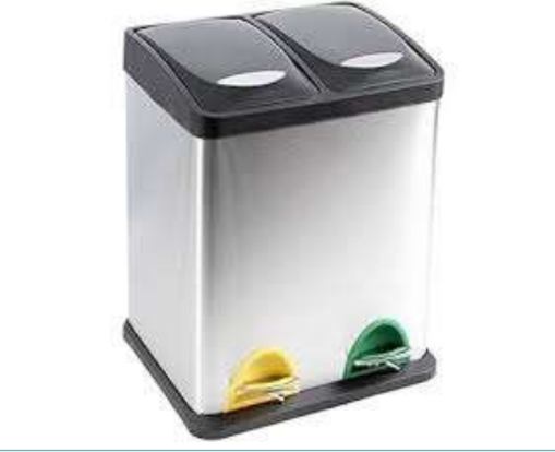 KANTA ZA ODVAJANJE OTPADA INOX  2*15L 41x36x49h