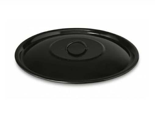 POKLOPAC S METALNOM RUČKOM 14 CM CRNA