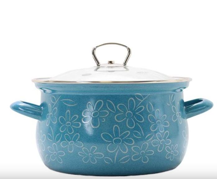 LONAC VISOKI S POKLOPCEM 24 CM 6,11L CVIJET