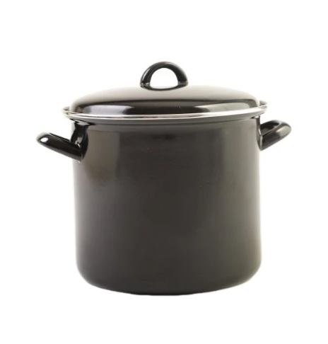 LONAC S POKLOPCEM 22 CM 7,5L CRNA/CRNA