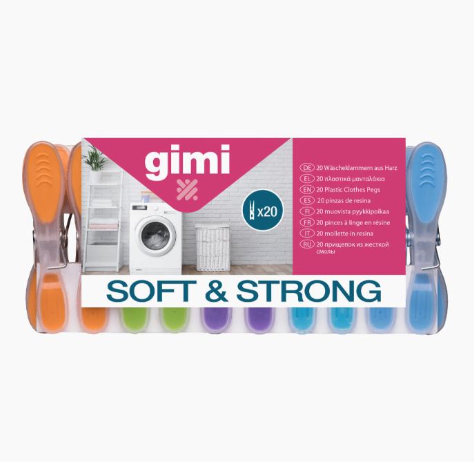 Štipaljke za odjeću La Molletta Soft & Strong – 20 kom (Gimi)