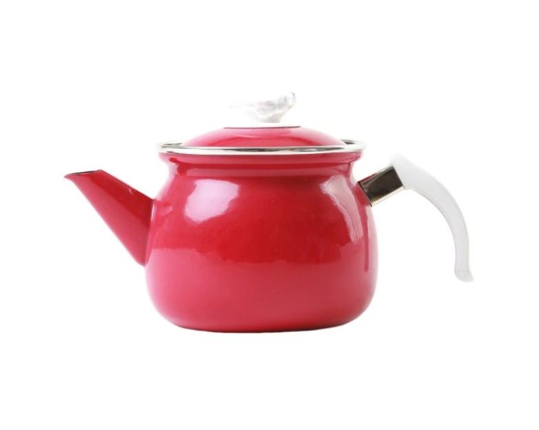 ČAJNIK EMAJLIRANI S POKLOP. 12 CM 1L BORDO