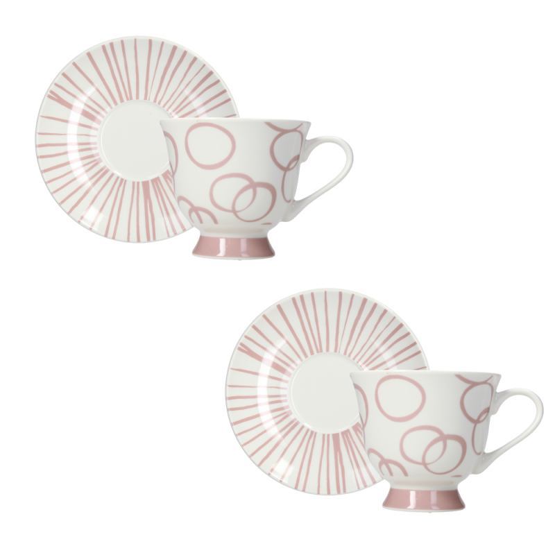 Set za čaj s tanjurićem Idol Rose – porculan