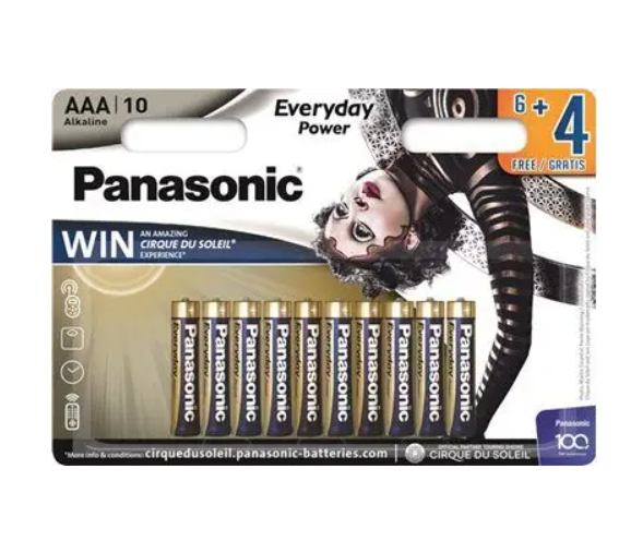 PANASONIC BATERIJE 1,5V AAA 10KOM. U PAKIRANJU
