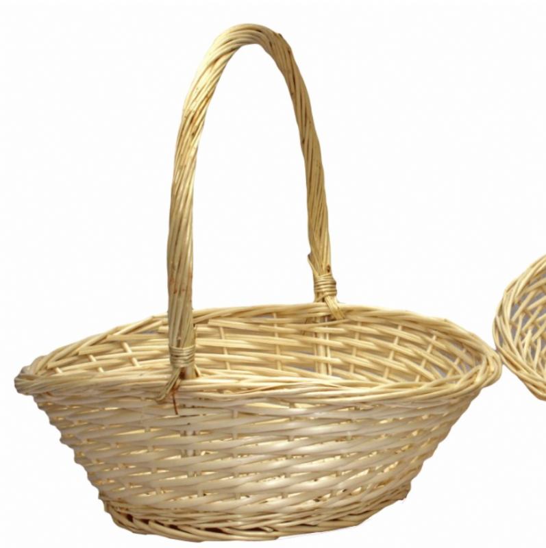 Košara s ručkom od šiba KPS 752‑1 – 32 × 26 × 13/32 cm