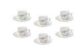 Set 6 šalica za kavu Madison Poesia – porculan, 80 ml