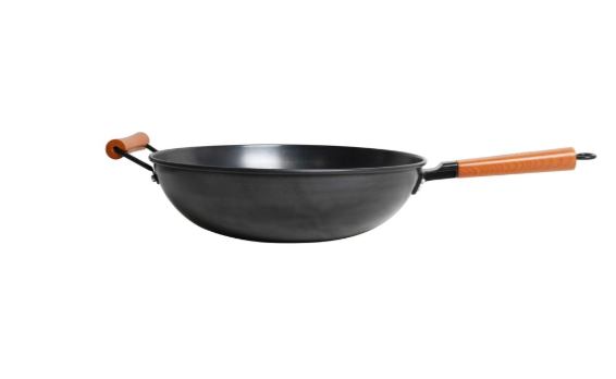 WOK 34 CM DVIJE RUČKE RAVNO DNO NITRIRANA POVŠINA 1