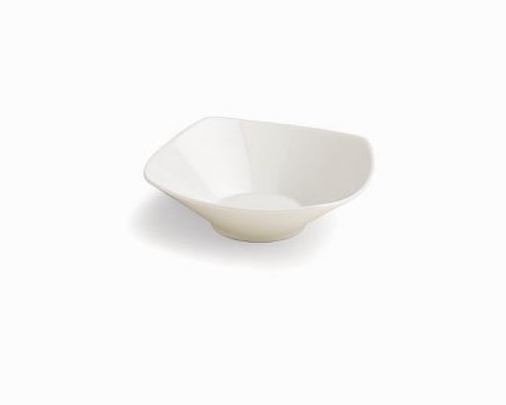 ZDJELA KVADRATNA 14X14X5 CM BIJELA