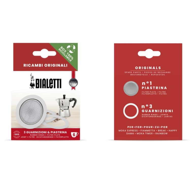 BIALETTI SET 3 BRTVI I  1 FILTERA  ZA 9 ŠALICA