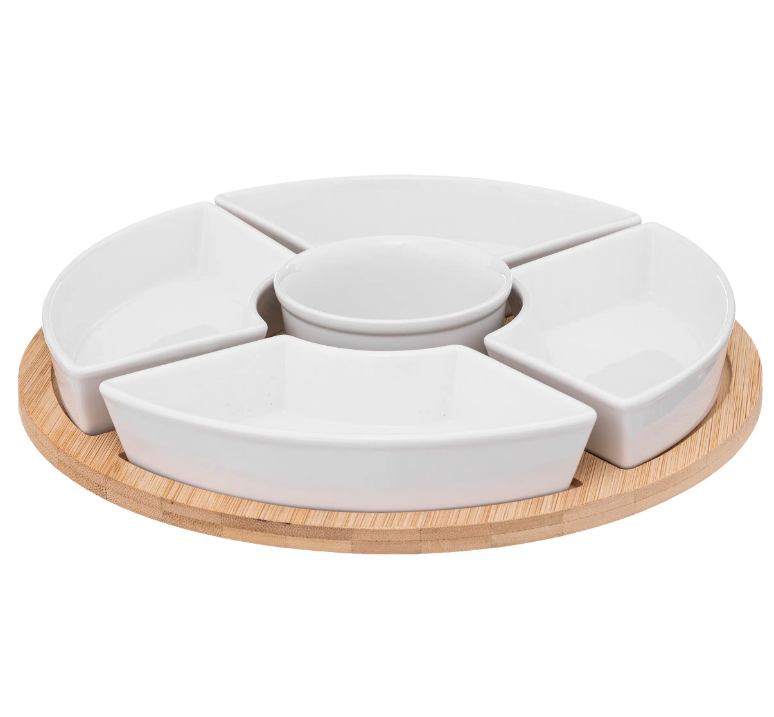 SET ZA SERVIRANJE 6 DIJELOVA, 27X1CM, PORCULAN/BAM