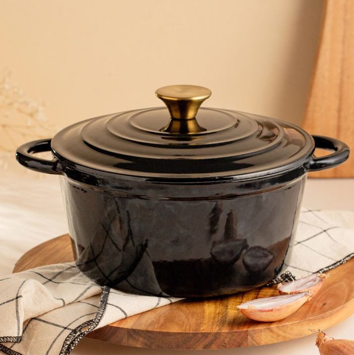 Lonac od lijevanog željeza Andreas, crni, 4 L, 28 cm