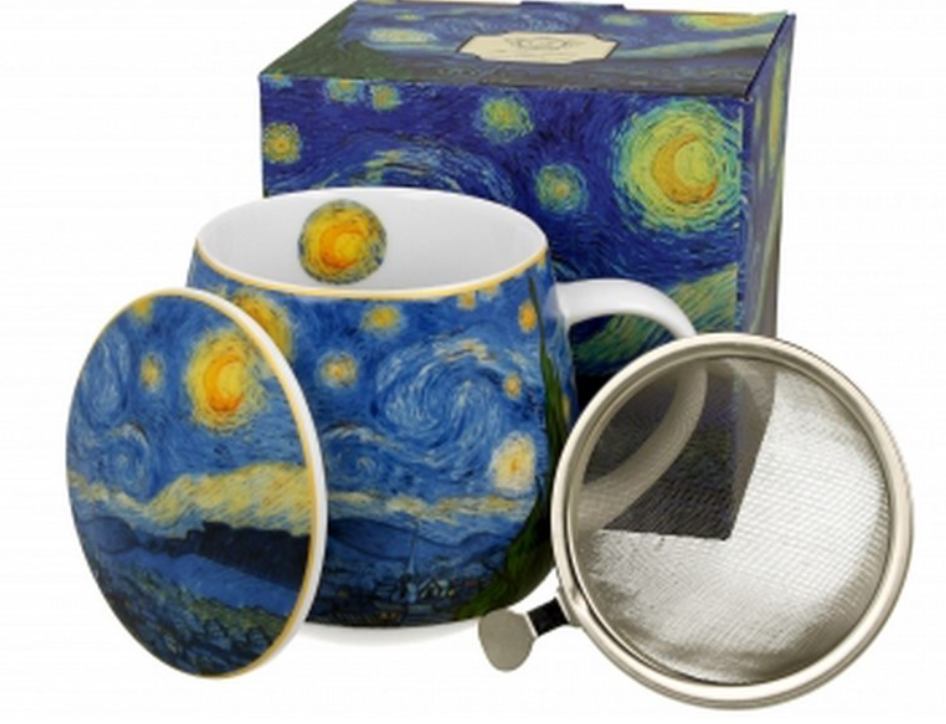 D-ŠALICA SA POKLOPCEM I CJEDILOM V.GOGH Z. NEBO