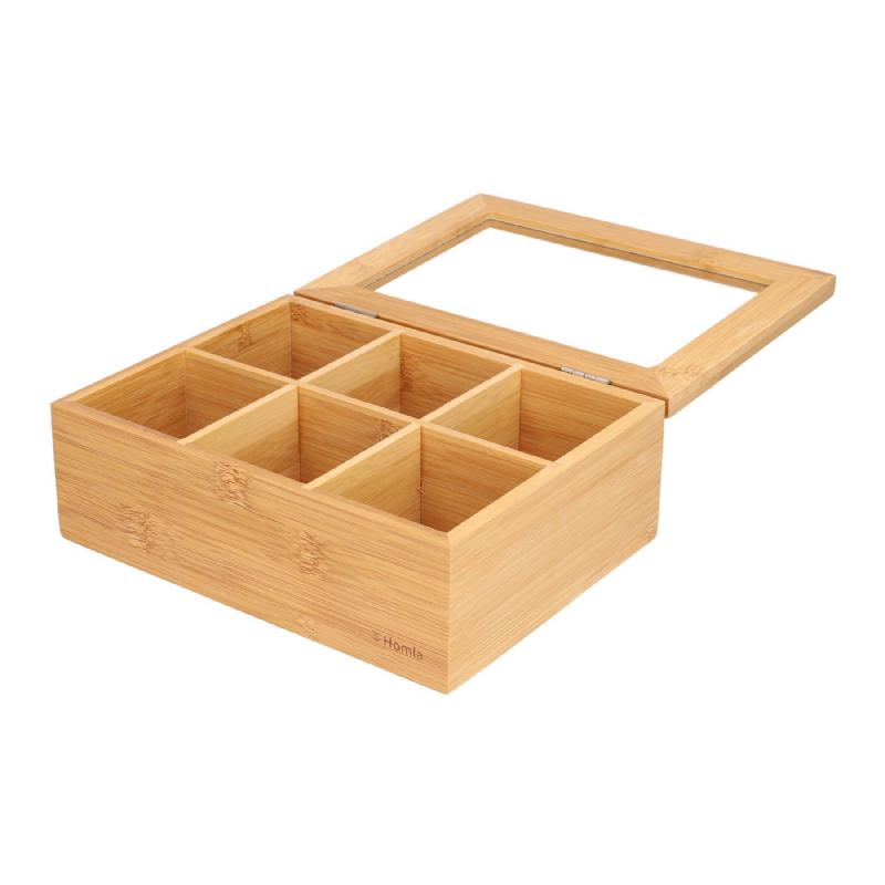 ORGANIZATOR OD BAMBUSA  S POKLOPCEM 21X8 CM