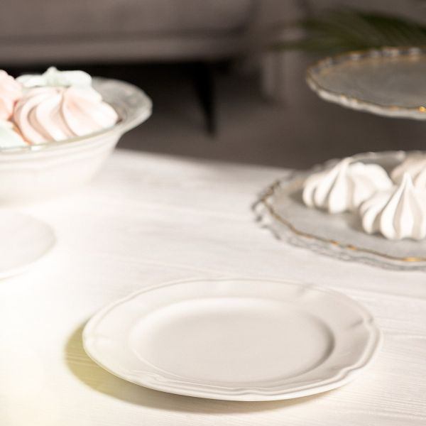 DESERTNI TANJUR JASMINE BIJELI 20 CM