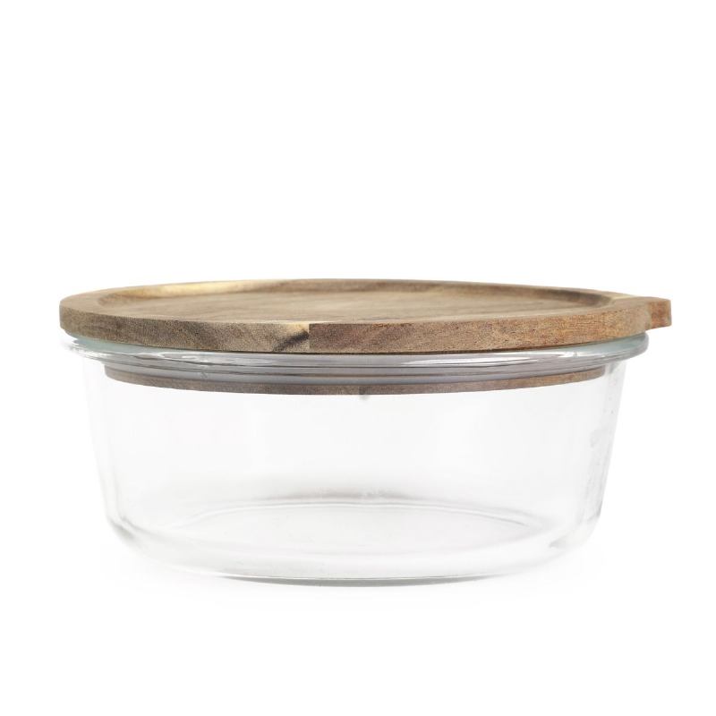 STAKLENA POSUDA S POKLOPCEM 17X7 CM