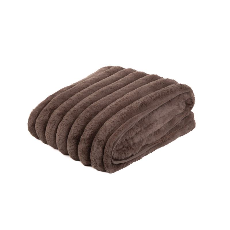 DEKA UMJETNO ZEČJE  KRZNO ČOKOLADA 150X200 CM