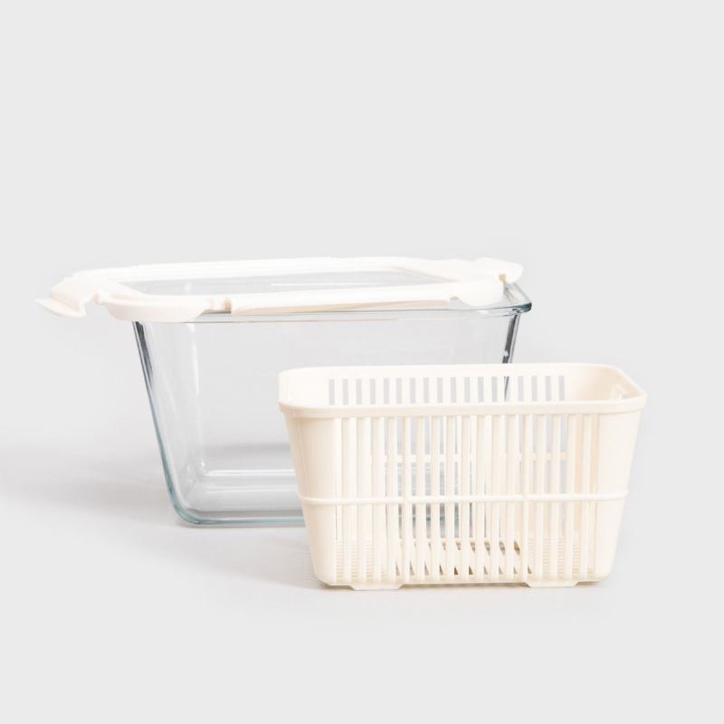 STAKLENA POSUDA SA SILIKONSKIM POKLOPCEM 1,05L