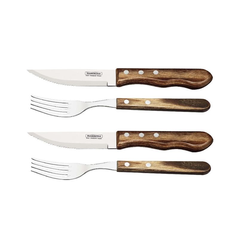 TRAMONTINA PRIBOR ZA ROŠTILJ/ODREZAK 4-DIJELNI