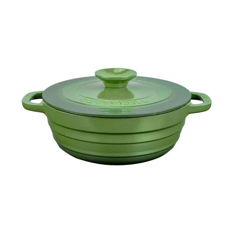 LAVA OKRUGLI NISKI PEKAČ 28 CM ZELENI LJEVANO ŽELJ