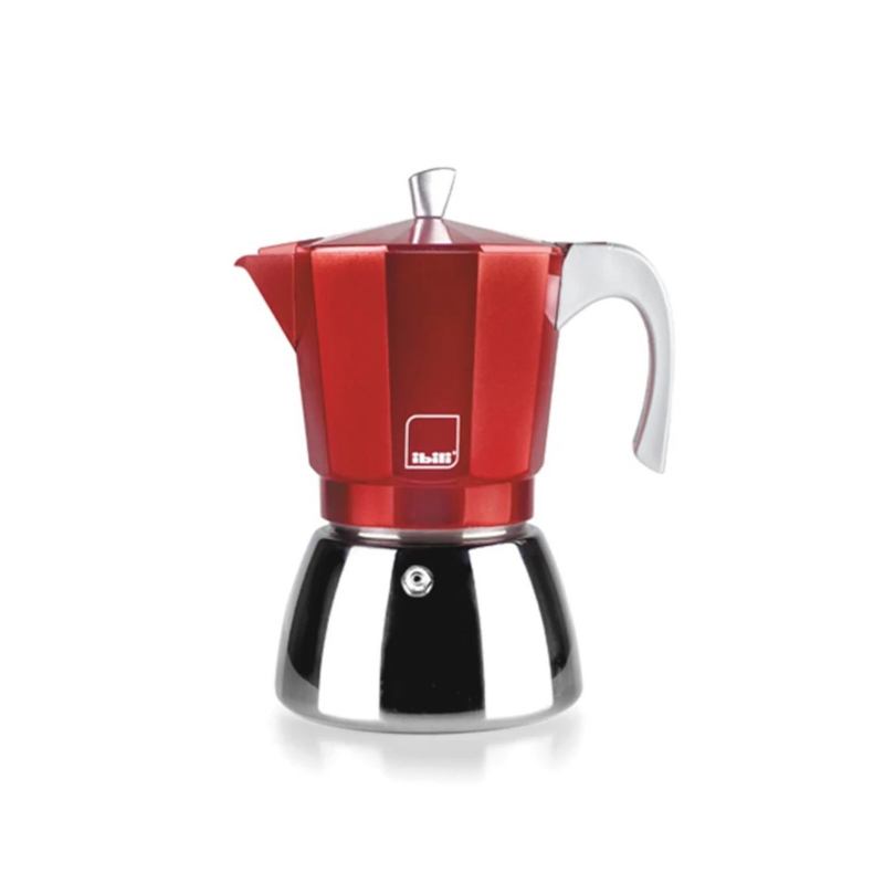 Ibili Elba Red kafetijera, 3 šalice
