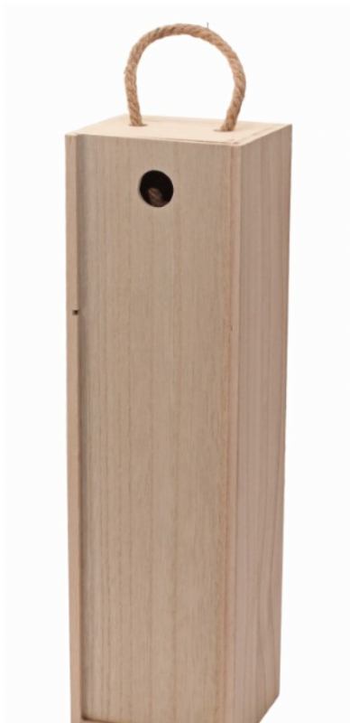 Drvena kutija za bocu KPP 442 – 10 × 9 × 35 cm