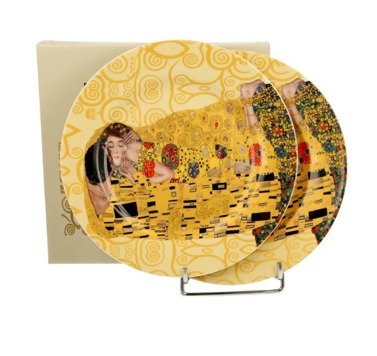 Set od dva desertna tanjura 19 cm – The Kiss – Gustav Klimt
