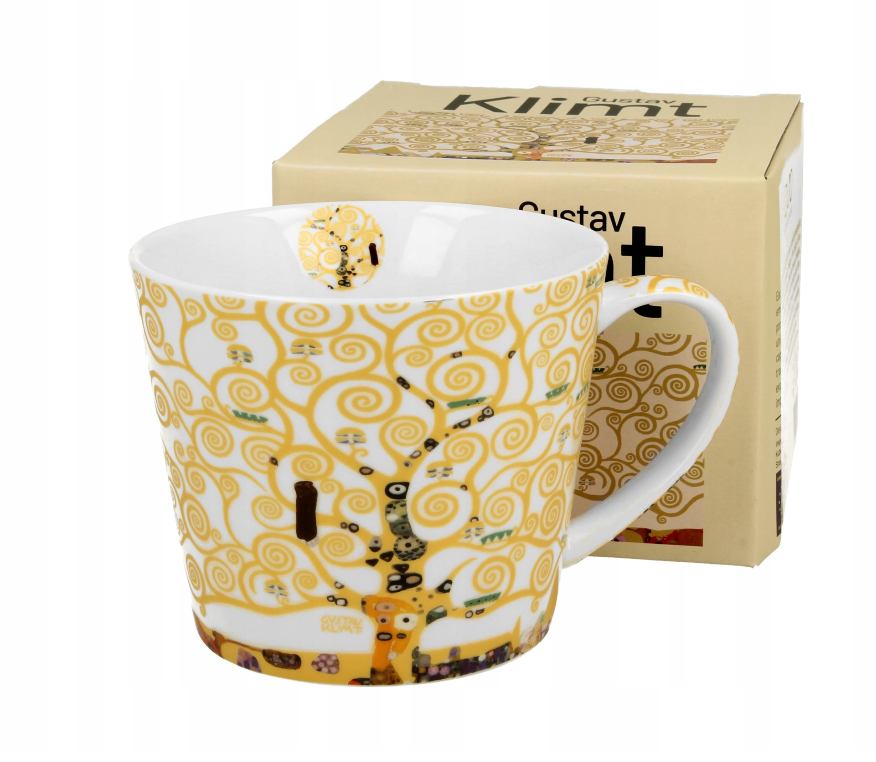 Porculanska šalica 600 ml – Tree of Life Ecru – Gustav Klimt