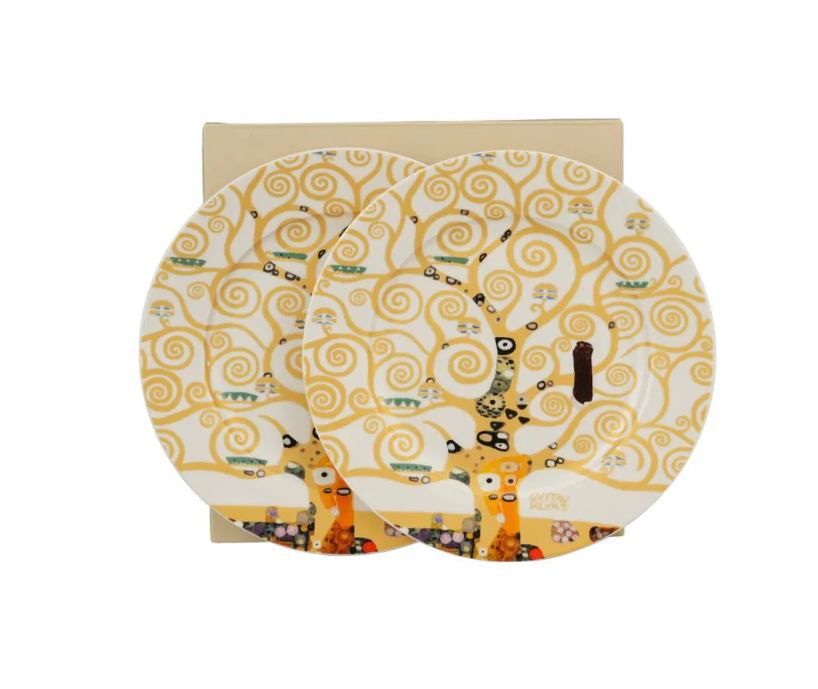 Set od dva desertna tanjura 19 cm – Tree of Life – Gustav Klimt