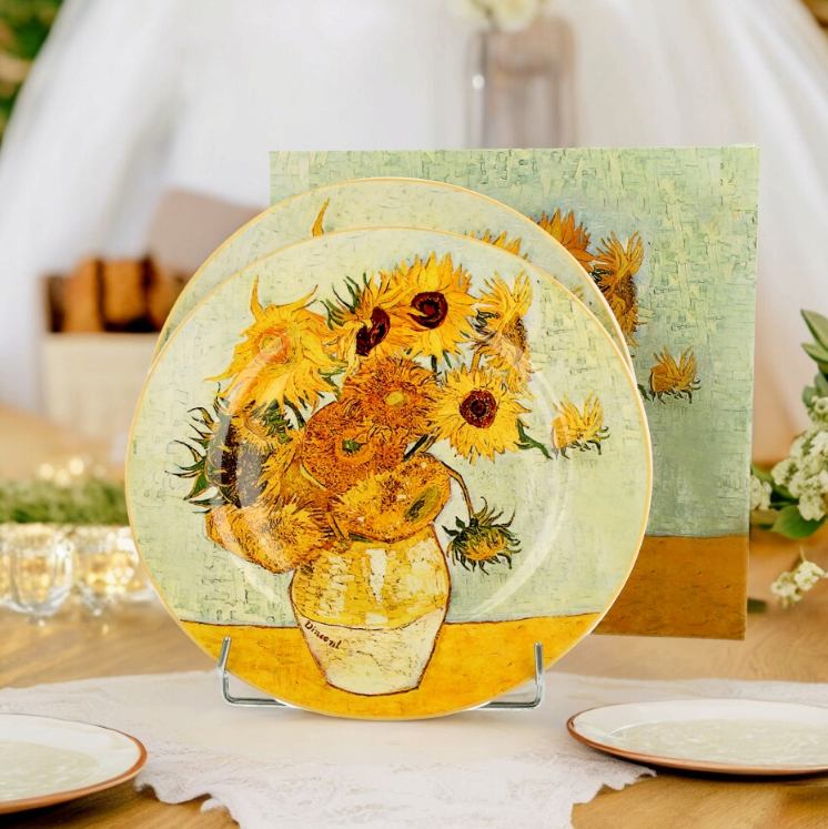 Set od dva desertna tanjura – Suncokreti – Vincent van Gogh