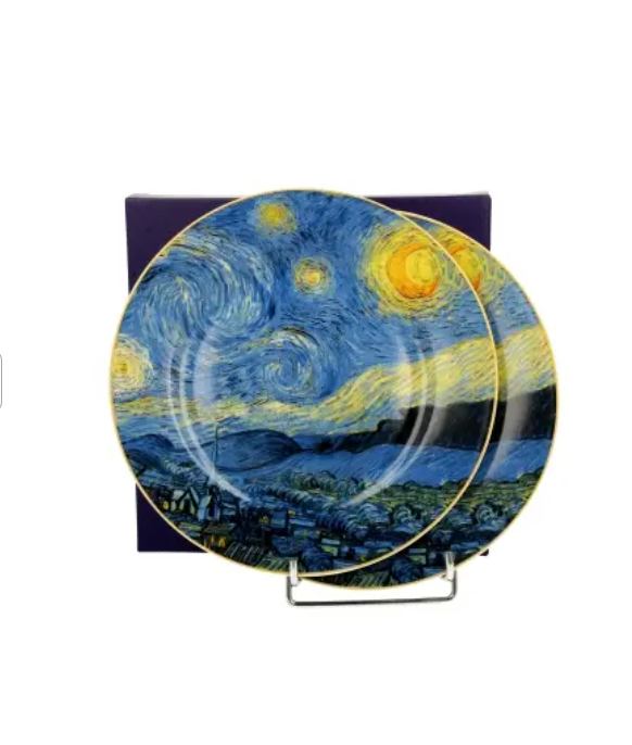 Dva desertna tanjura Starry Night – Vincent van Gogh