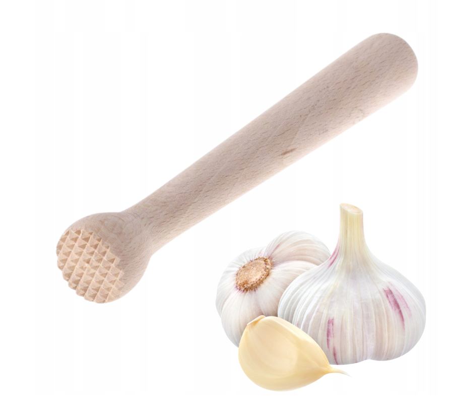 Drveno gnječilo za češnjak dužine 22 cm