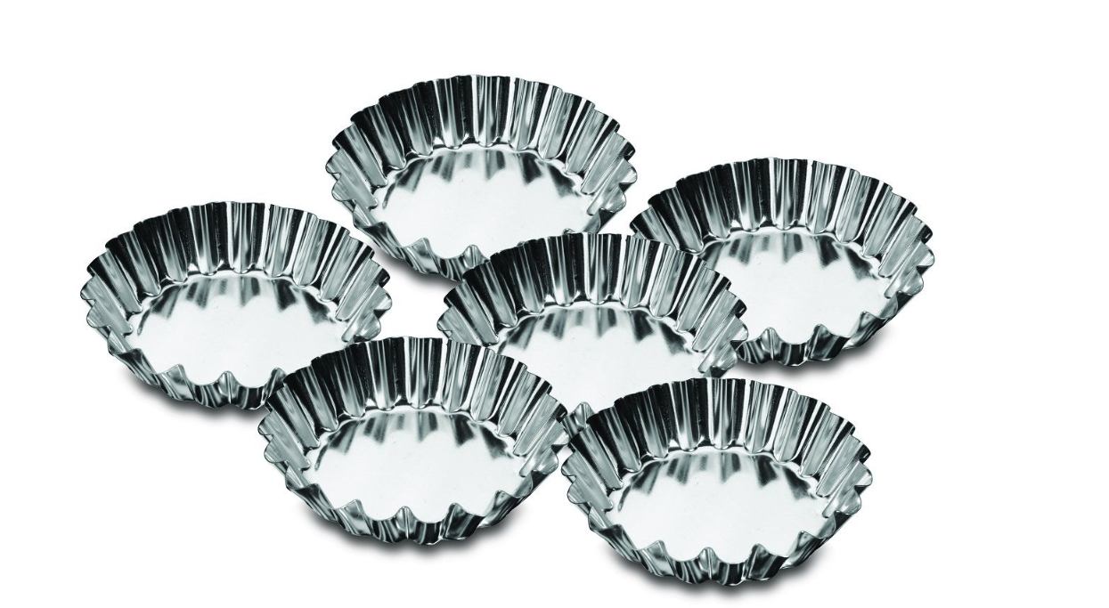 Set metalnih kalupa za pečenje tartleta110 MM 6/1