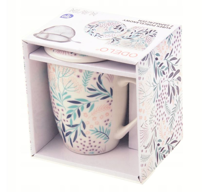 ŠALICA PORCULANSKA S POKLOPCEM NAVIN 360 ML