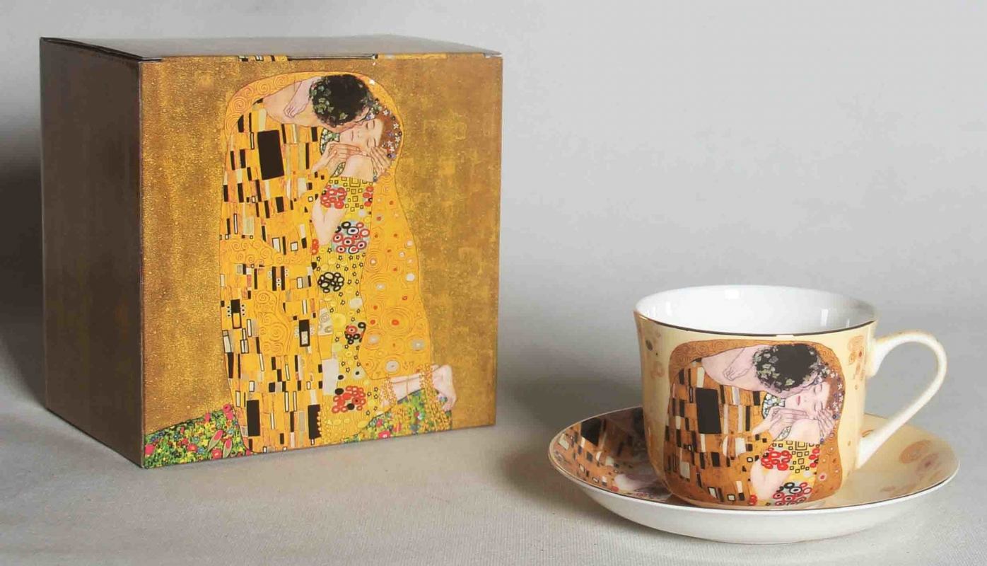 Jumbo šalica s tanjurićem – Beige Poljub, 500 ml