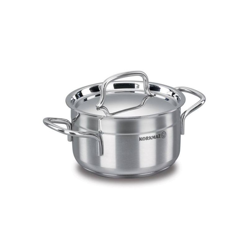 Lonac od inoxa Korkmaz Alfa s poklopcem – 22 × 12 cm (4,0 l)