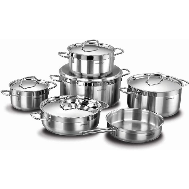 Set posuđa od inoxa Korkmaz Alfa XL – 11‑dijelni