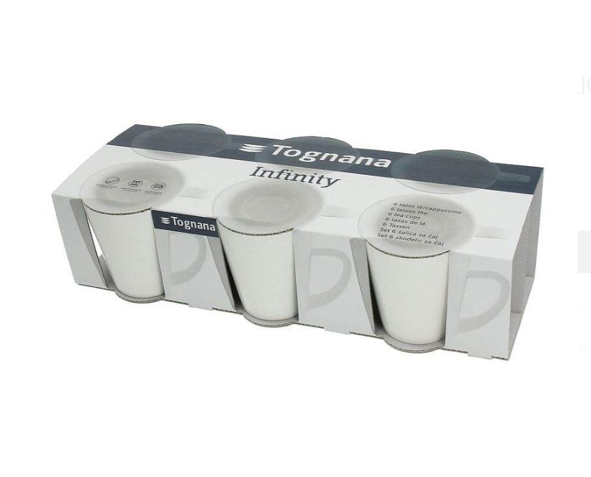 Set 6 šalica za čaj Infinity Bianco
