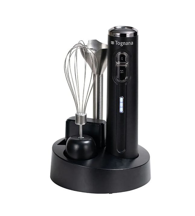 Tognana Avantspace bežični štapni mikser – 200 W, USB‑C punjenje, inox oštrice, crni