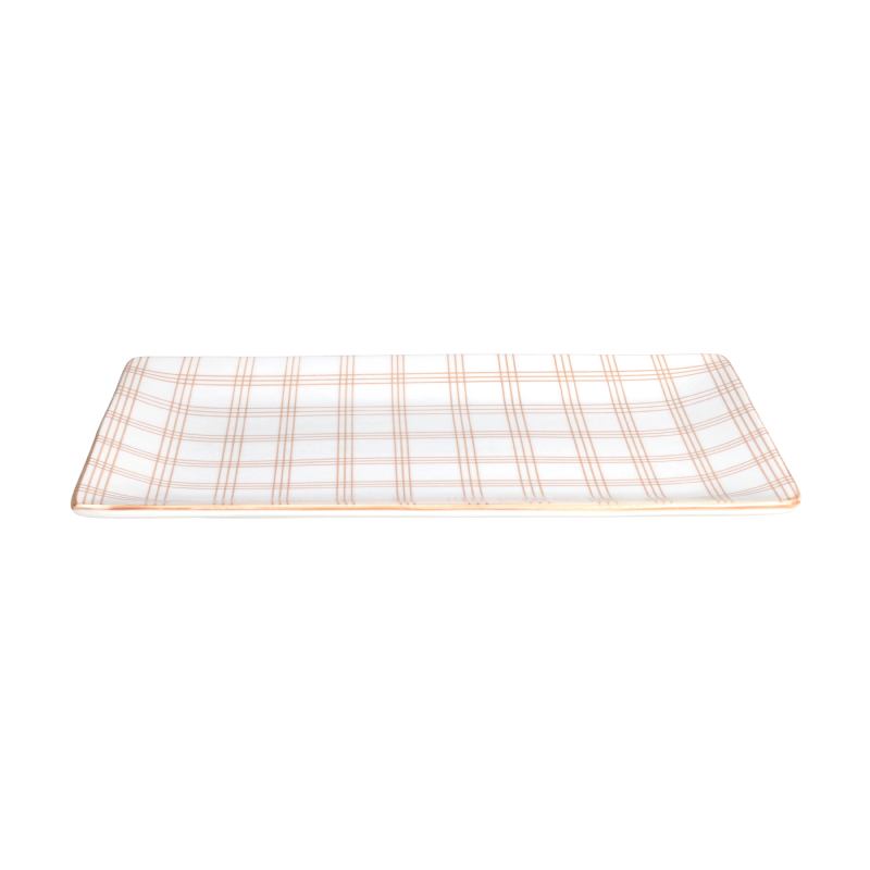 Porculanski pladanj za posluživanje – pravokutni 28 cm, Quadro Mandorla