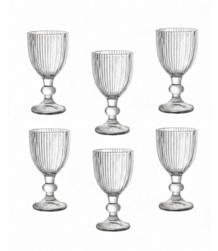 Set 6 čaša za liker 60cc Galassia Rib