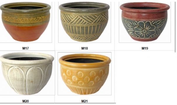 Keramička tegla KER 461‑3 – 38,5 × 38,5 × 26 cm