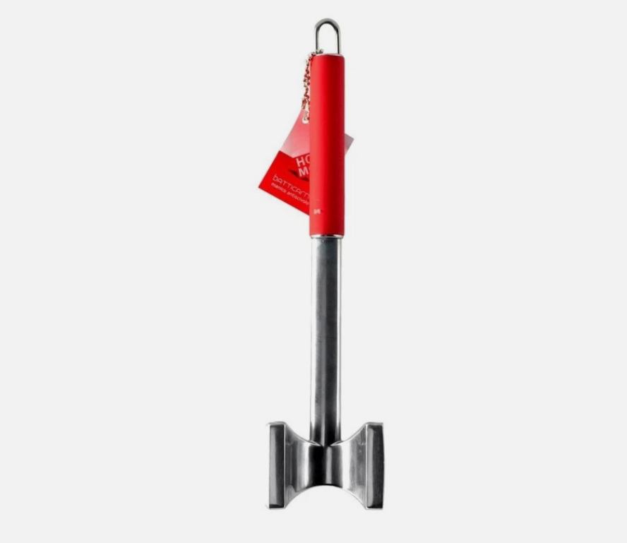 Bat za meso u aluminiju s crvenom drškom – Home