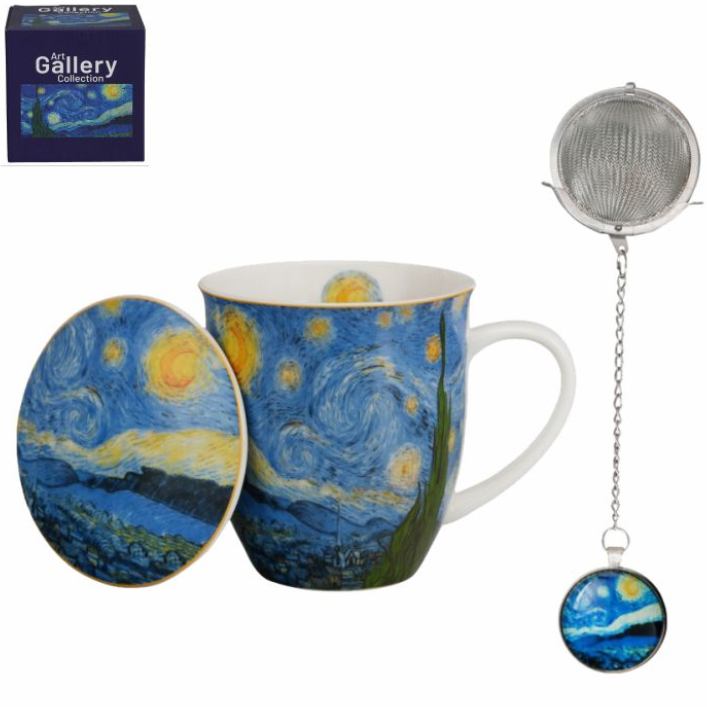 Porculanska šalica s infuzorom 400 ml – Starry Night, Vincent van Gogh