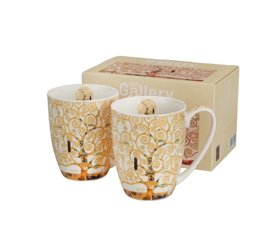 Set 2 šalice klimt drvo života