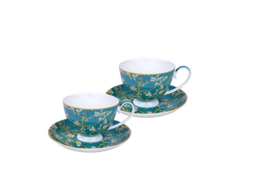 Van Gogh Blooming Almond – set od 2 šalice i 2 tanjurića, luksuzno pakiranje